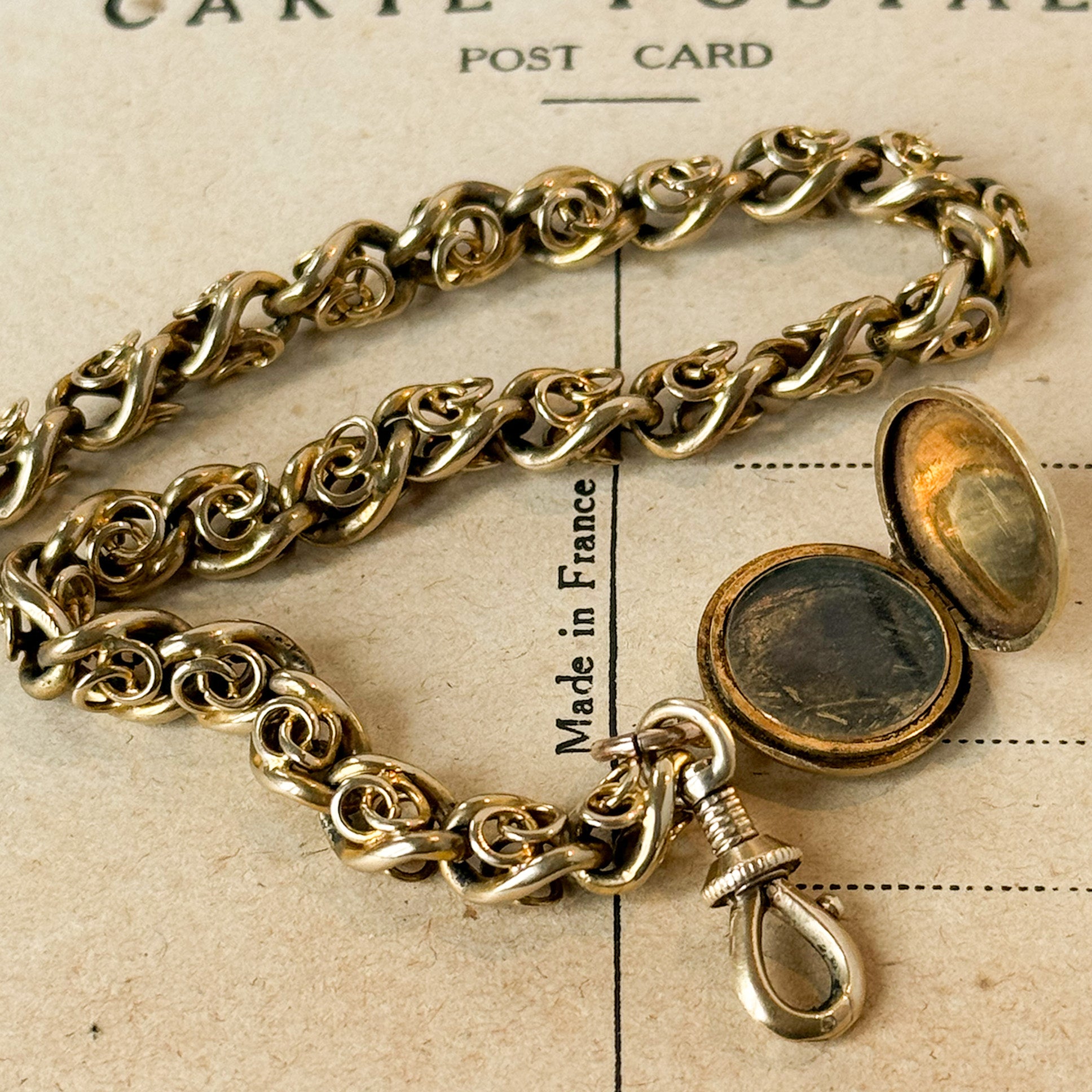 One of a kind antique treasured bracelet with a locket 