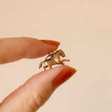 Galloping Horse Vintage Charm, 9ct Gold