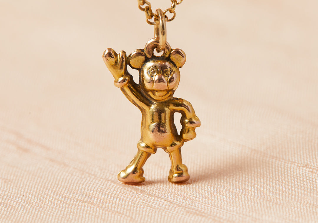 Gold Vintage Mickey Mouse Charm  