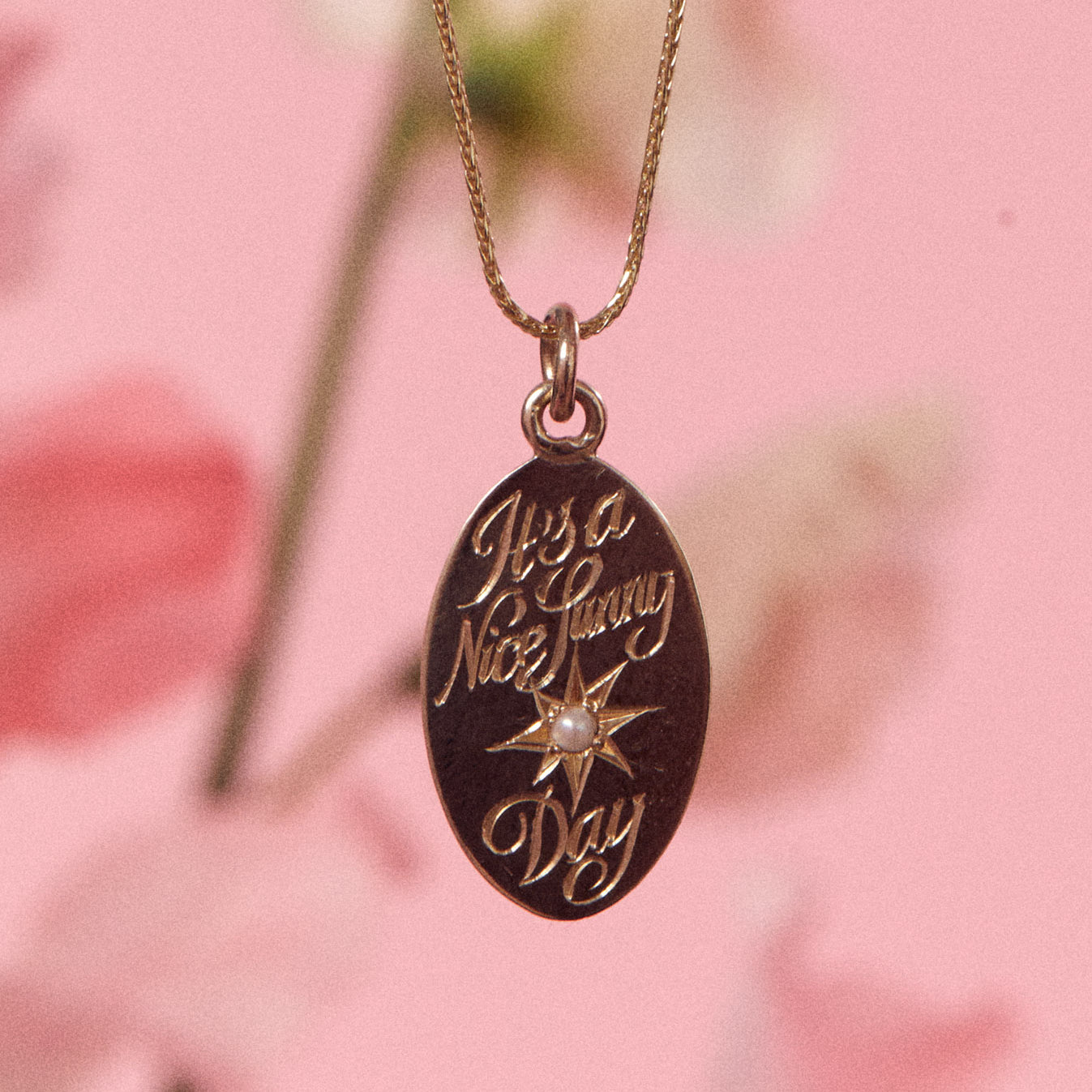 Personalised hand engraved pendant 